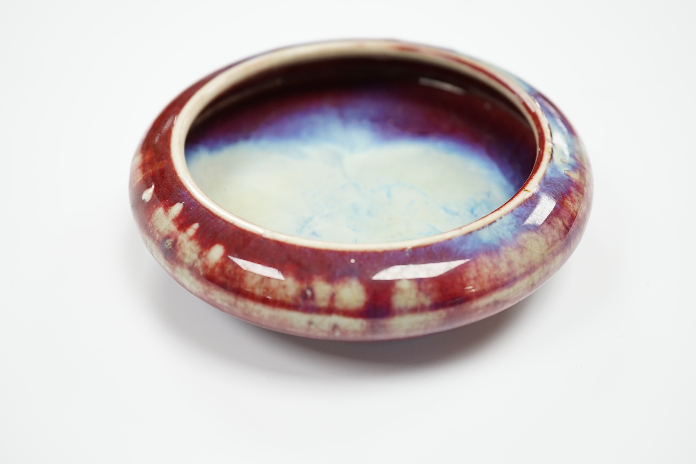A Chinese flambé glazed brushwasher, 18th/19th century, 11.5cm diameter